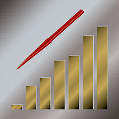 Image showing gold graph down