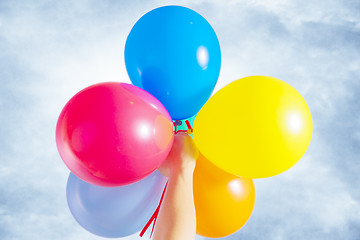 Image showing multicolored balloons