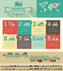 Image showing Transportation Infographic Template.