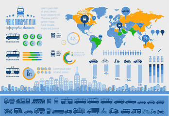 Image showing Transportation Infographic Template.