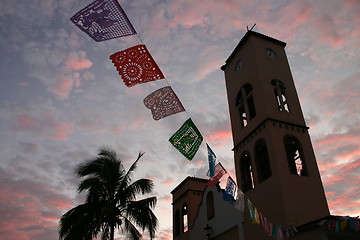 Image showing Church at sunset, Mexico