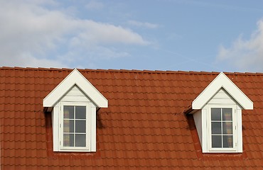 Image showing red roof top