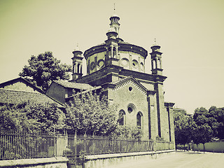 Image showing Vintage sepia Sant Eustorgio church, Milan