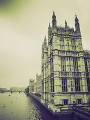 Image showing Vintage sepia Houses of Parliament