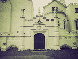 Image showing Vintage sepia Strawberry Hill house