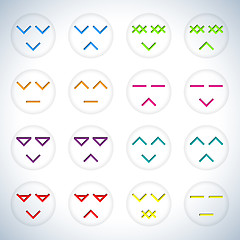 Image showing Smiley faces shaped with debossed arrows