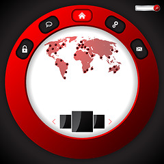 Image showing Cool website template design with red ring 