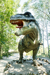 Image showing model of big tyranosaurus rex jungle