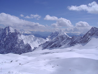 Image showing View from the top of Zugspitze 