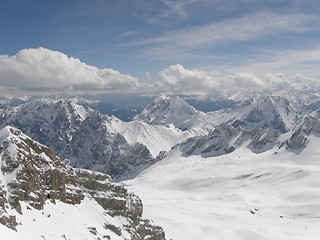 Image showing View from the top of Zugspitze 