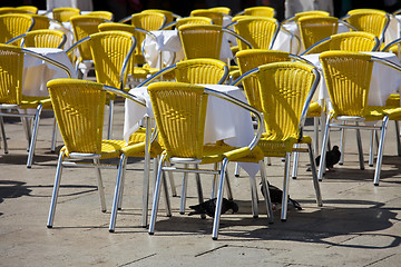 Image showing Cafe tables in Venice