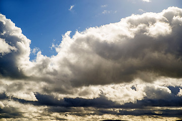 Image showing Blue sky with layers of clouds