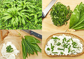 Image showing bread with wild garlic and gourd