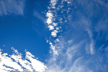 Image showing Blue sky with layers of clouds