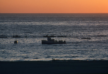 Image showing Sunset at Pacific Ocean