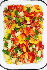 Image showing Diced peppers