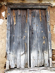 Image showing Really old door. Fikardou. Cyprus