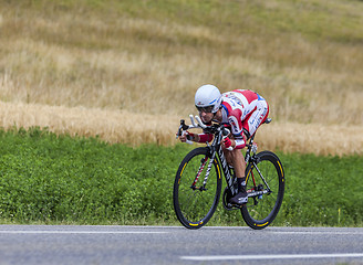Image showing The Cyclist Daniel Moreno Fernandez