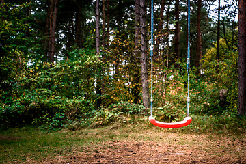 Image showing Swing in forest