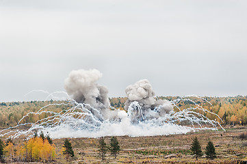 Image showing Explosion of a thermite bomb