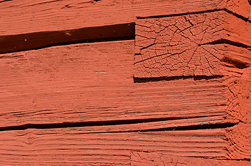 Image showing Corner of wooden building