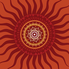 Image showing Mandala. Sun pattern.