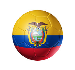 Image showing Soccer football ball with Ecuador flag
