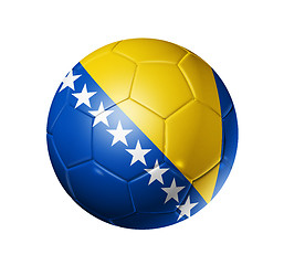 Image showing Soccer football ball with Bosnia and Herzegovina flag