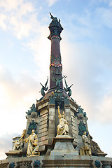 Image showing The Columbus Monument in Barcelona