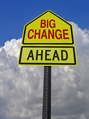 Image showing big change ahead roadsign