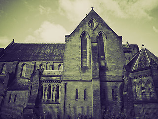 Image showing Vintage sepia Barony Parish Glasgow