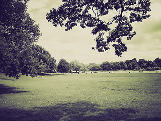 Image showing Vintage sepia Serpentine lake, London