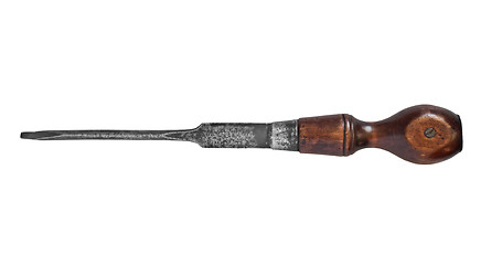 Image showing vintage woodworking screwdriver