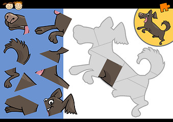 Image showing cartoon dog jigsaw puzzle game