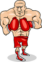 Image showing boxer sportsman cartoon illustration