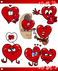 Image showing valentine cartoon illustration love set