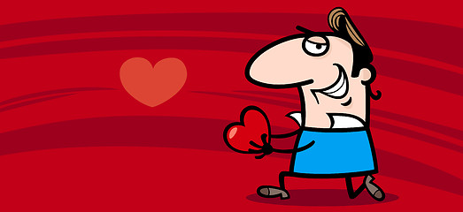 Image showing man in love valentine card