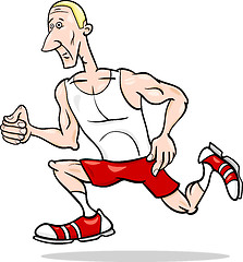 Image showing runner sportsman cartoon illustration