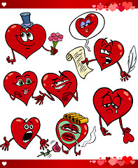 Image showing valentine cartoon illustration love set