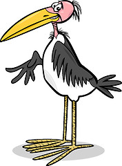 Image showing marabou bird cartoon illustration