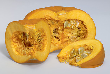 Image showing opened orange pumpkin