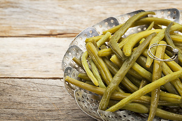 Image showing green (French) beans steamed