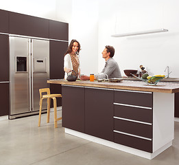 Image showing couple in the modern kitchen