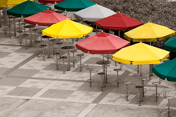 Image showing Large parasols

