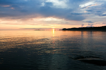 Image showing Sea sunset