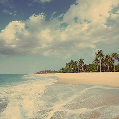 Image showing beach landscape - vintage retro style