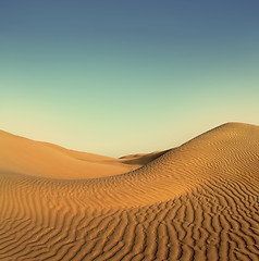 Image showing evening desert landscape - vintage retro style