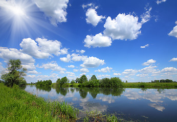 Image showing beautiful summer lake landscape