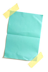 Image showing Piece of blank colored paper

