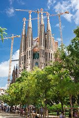 Image showing Sagrada Familia in Barcelona